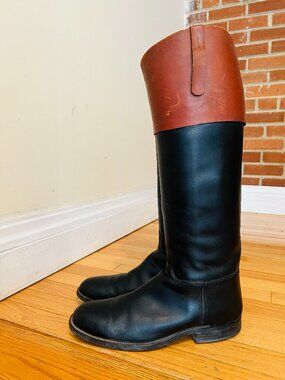 Vintage Dehner's Black Fox Hunt Boots 9 USA $2500 READ